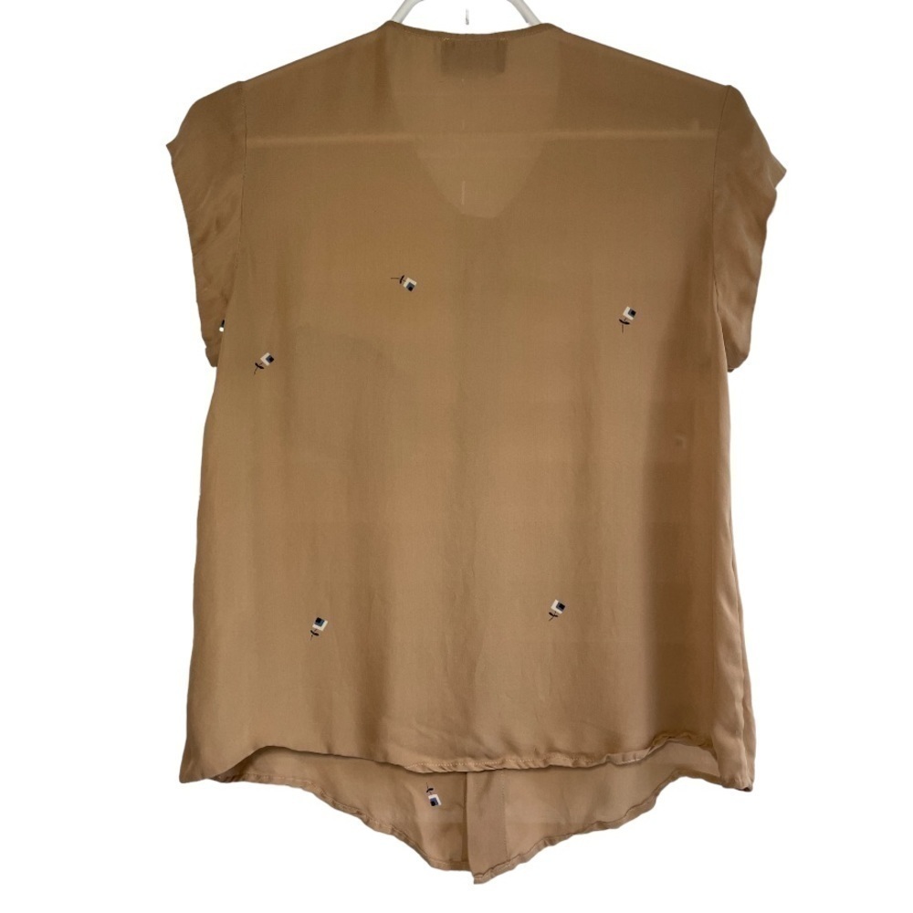 RACHEL Comey Button Front Silk Shirt size 6 - Picture 3 of 6